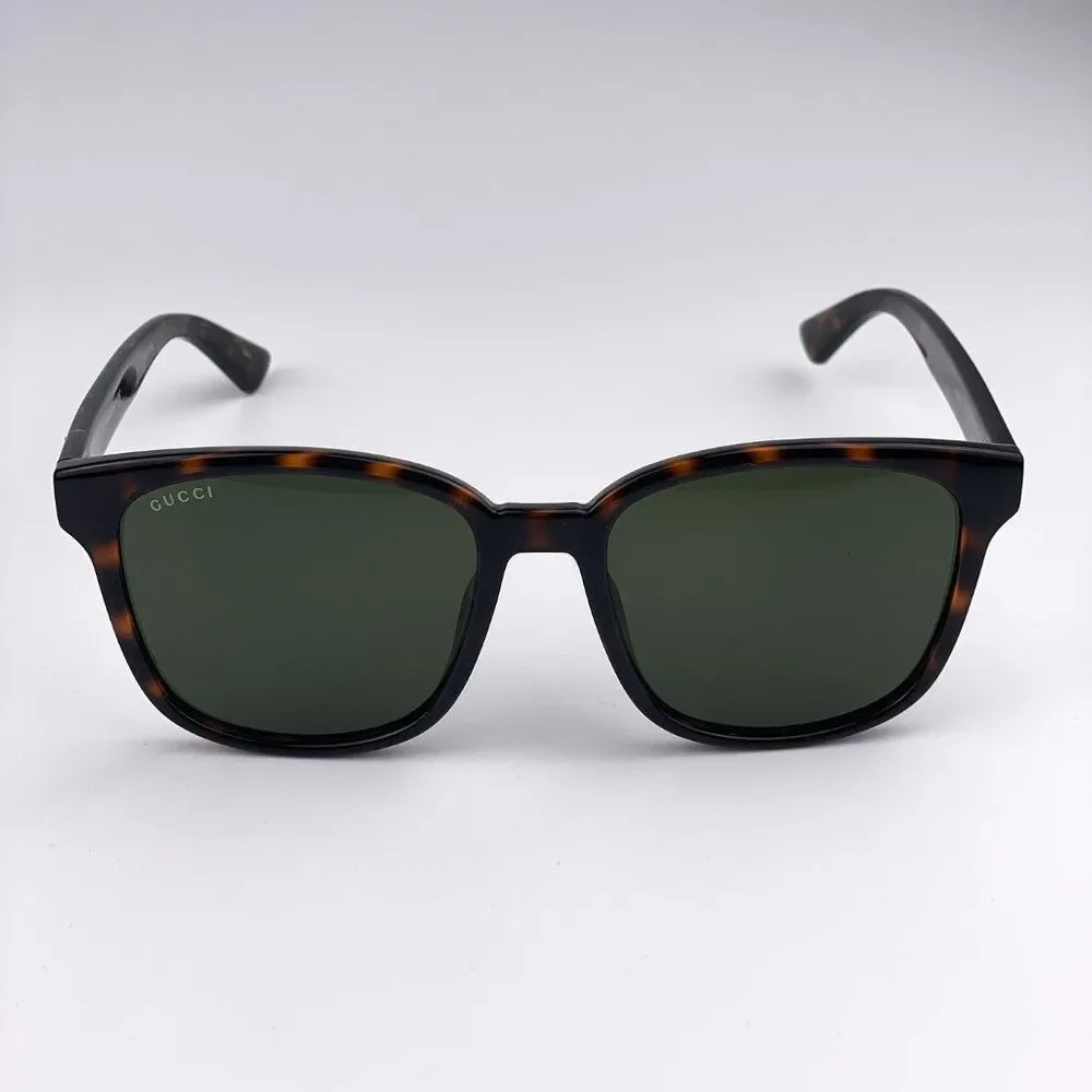 🔥  GUCCI LOGO GG0637SK 002 Sunglasses Havana Green Square Men